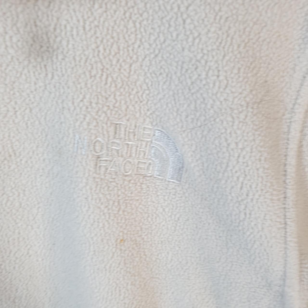 Vintage The North Face TNF Teddy Fleece Sweatshirt  Womens Large Cream Full Zip Logo