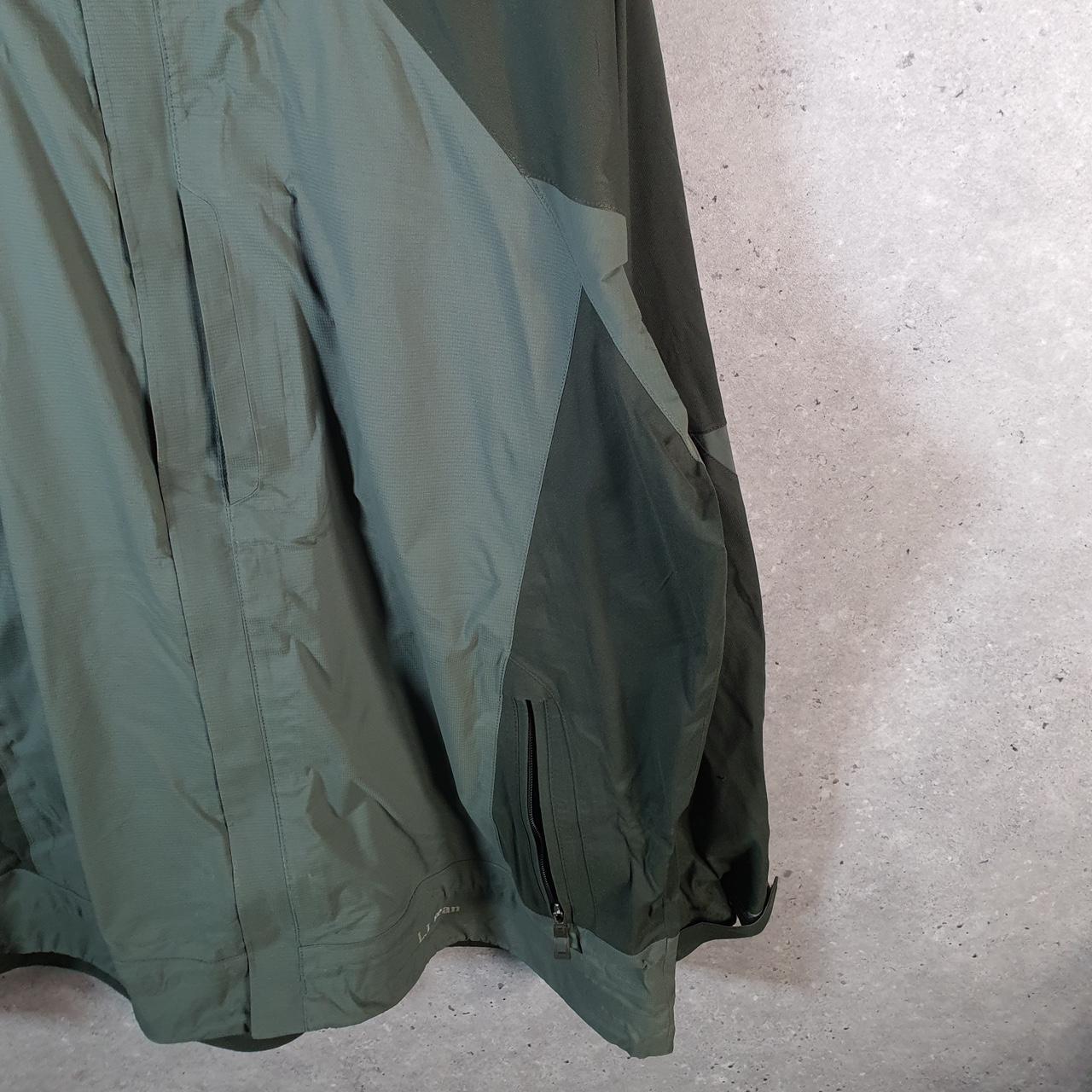 Vintage L.L. Bean Outdoors Nylon Jacket Mens XL Hooded Green Waterproof