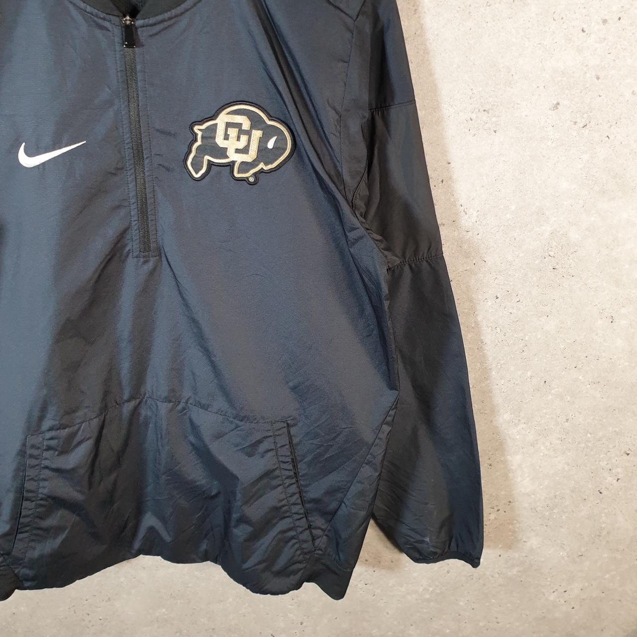 Vintage Nike Dri Fit Windbreaker Track Jacket Mens Medium Black USA Swoosh 1/4 Zip USA