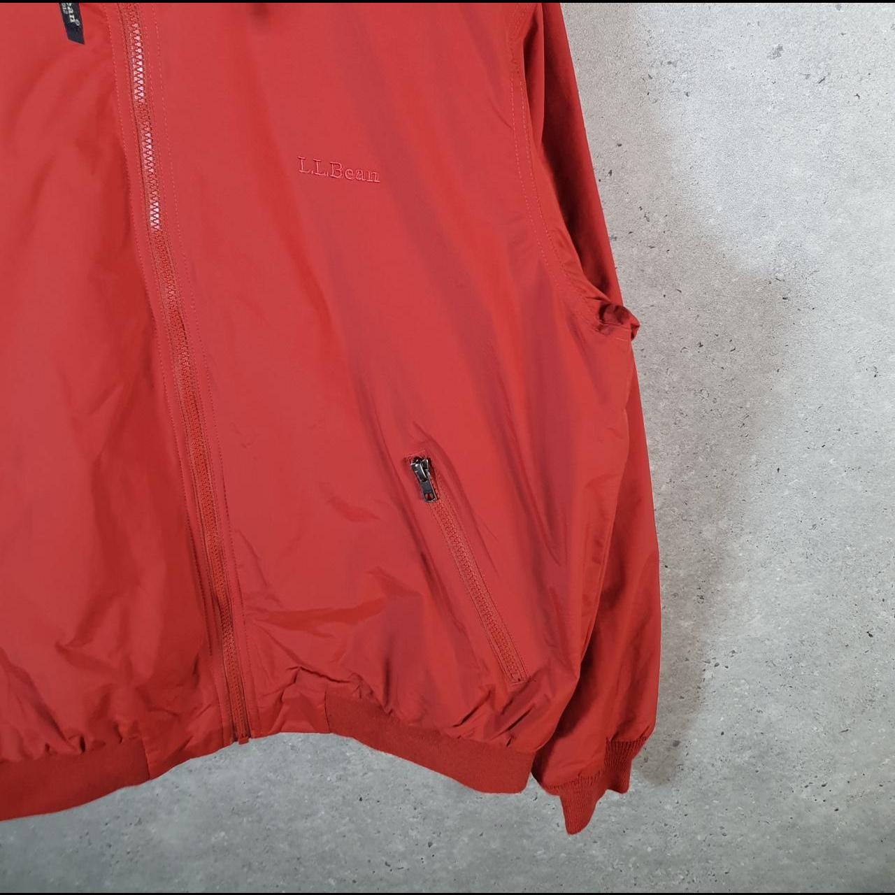 Vintage L.L. Bean Outdoors Nylon Jacket Mens Medium Red Full Zip Waterproof