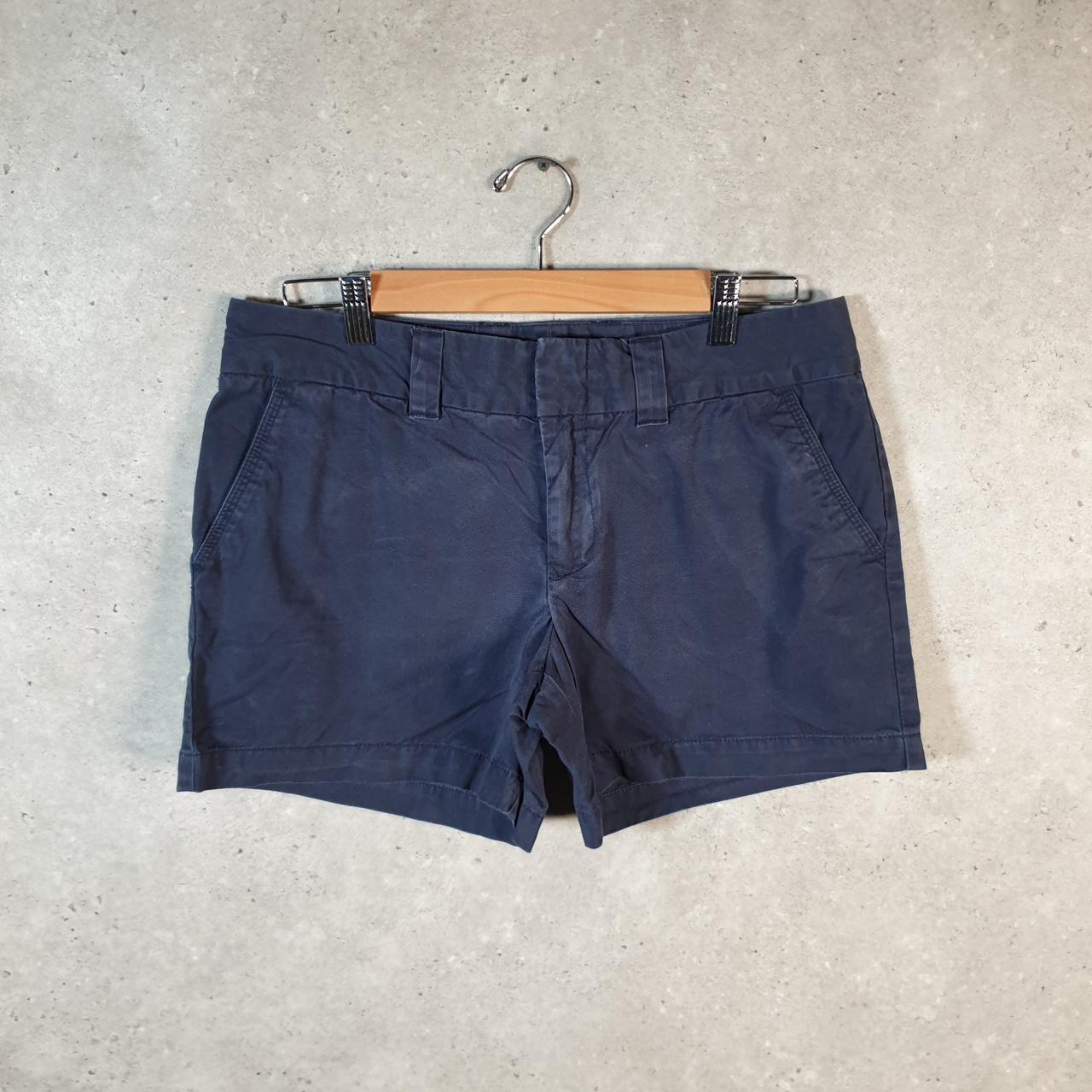 Vintage Tommy Hilfiger Chino Shorts Jorts Cargo Womens W32 Navy Blue Baggy Cotton