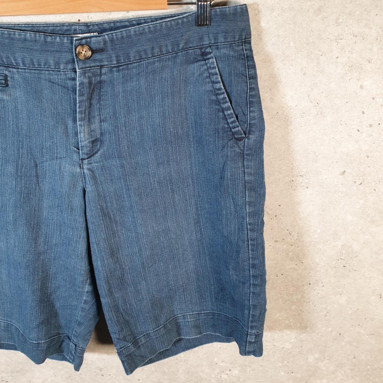 Vintage Dockers Chino Shorts Jorts Cargo Womens W34 Blue Baggy Cotton