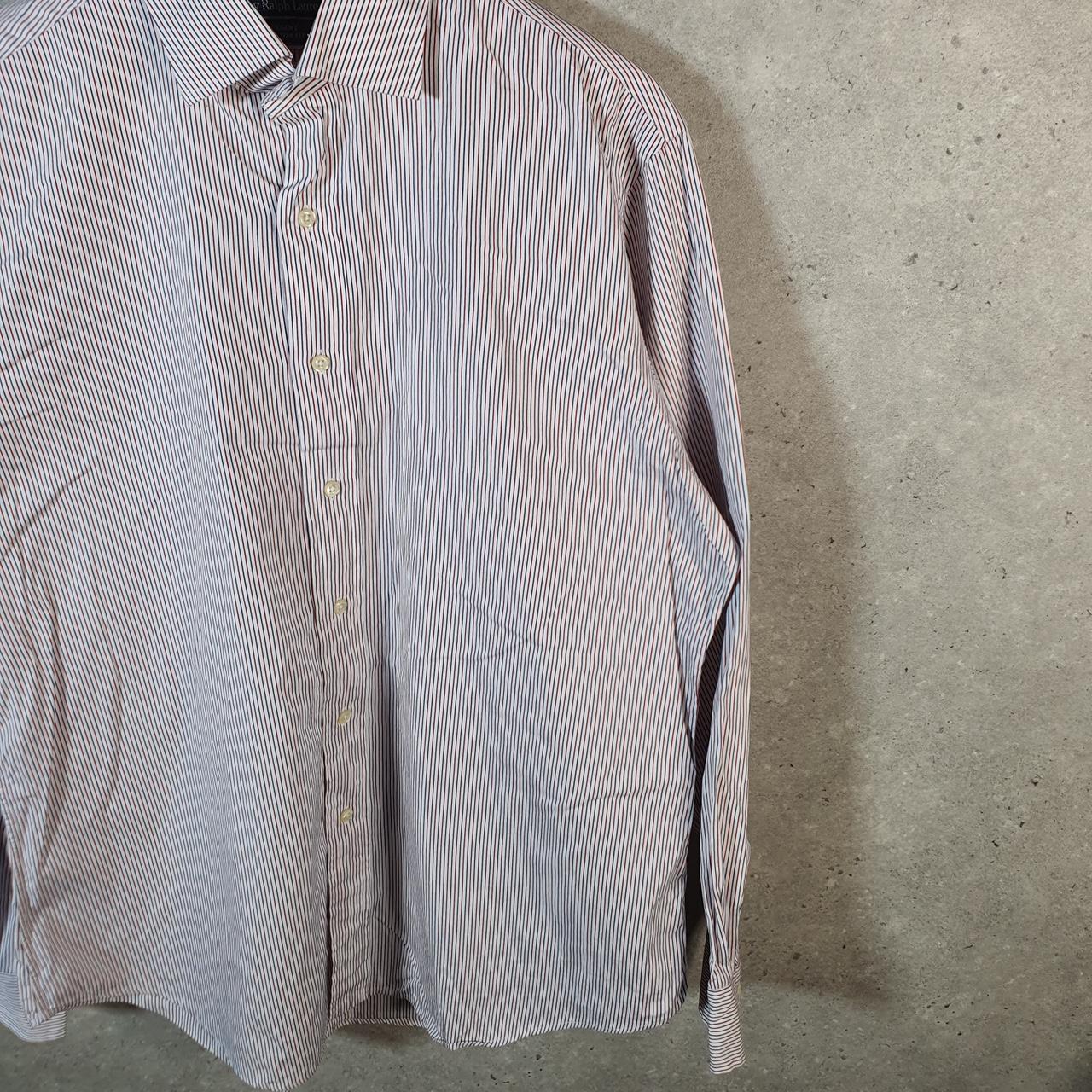 Vintage Ralph Lauren Button Down Shirt Men’s Large Striped Regent Custom Fit Cotton