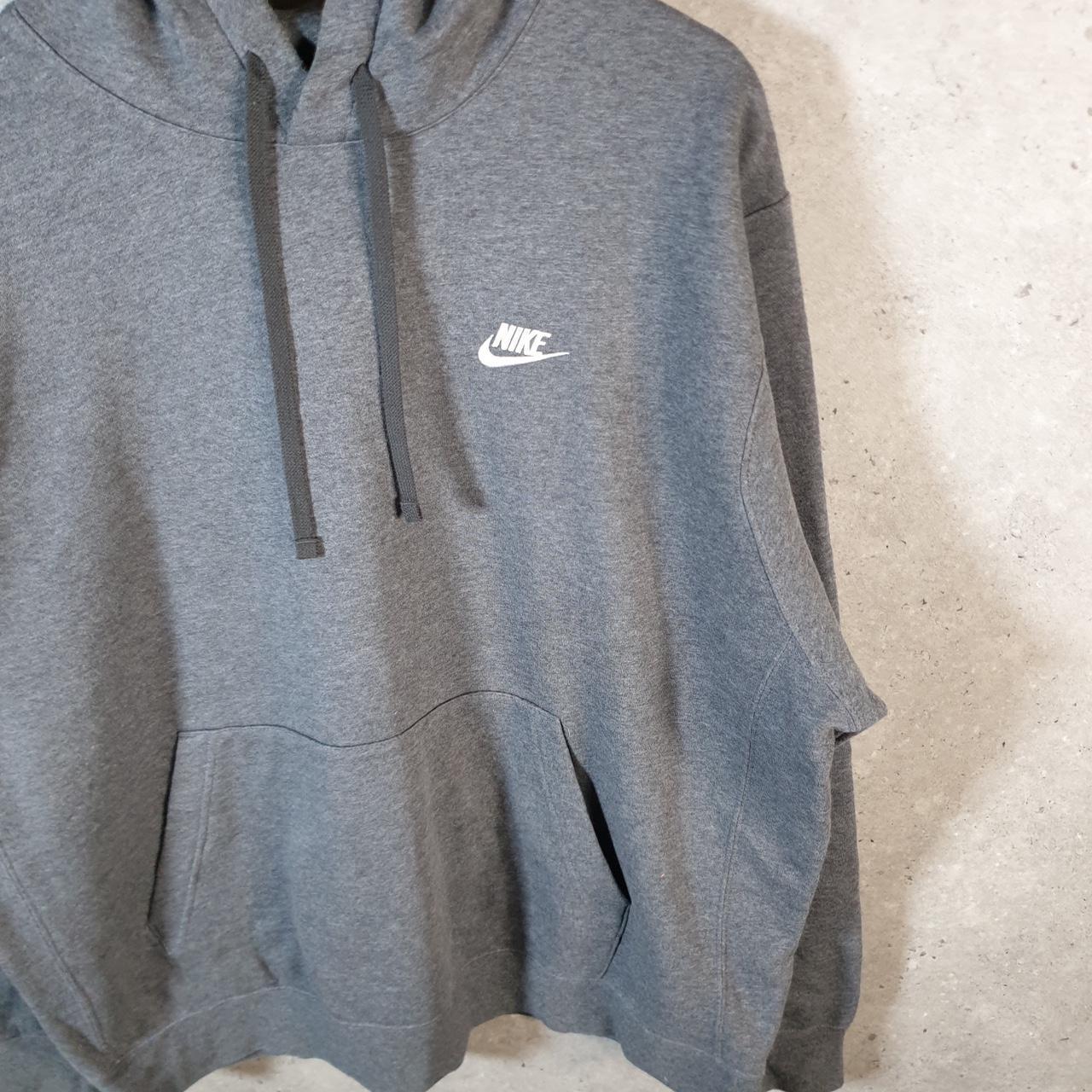 Vintage Nike Club Embroidered Hoodie Men’s XL Grey Swoosh Y2K Pullover