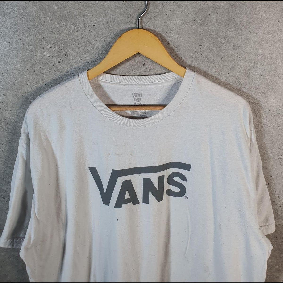 Vintage Vans Off The Wall T Shirt Shirt Men’s XL White Casual Logo Athletic C9796