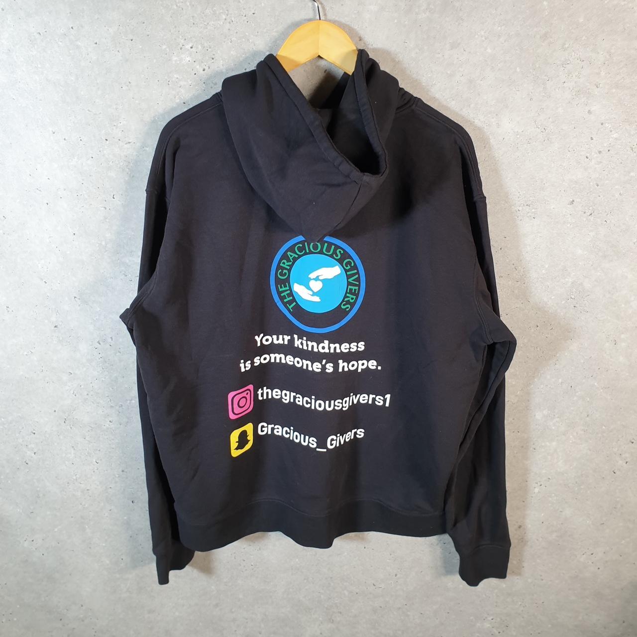 Vintage Russell Athletic Generous Givers Hoodie Men’s XL Black Pullover Baggy