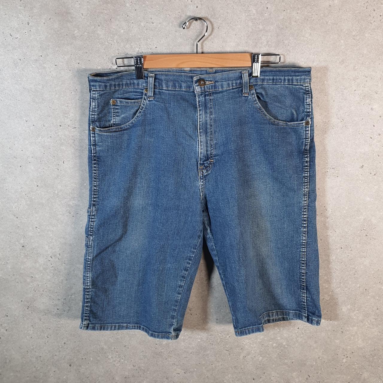 Vintage Dickies Carpenter Shorts Jorts Jeans Men’s W38 Blue Denim Relaxed Fit Baggy Workwear Big Fish Vintage