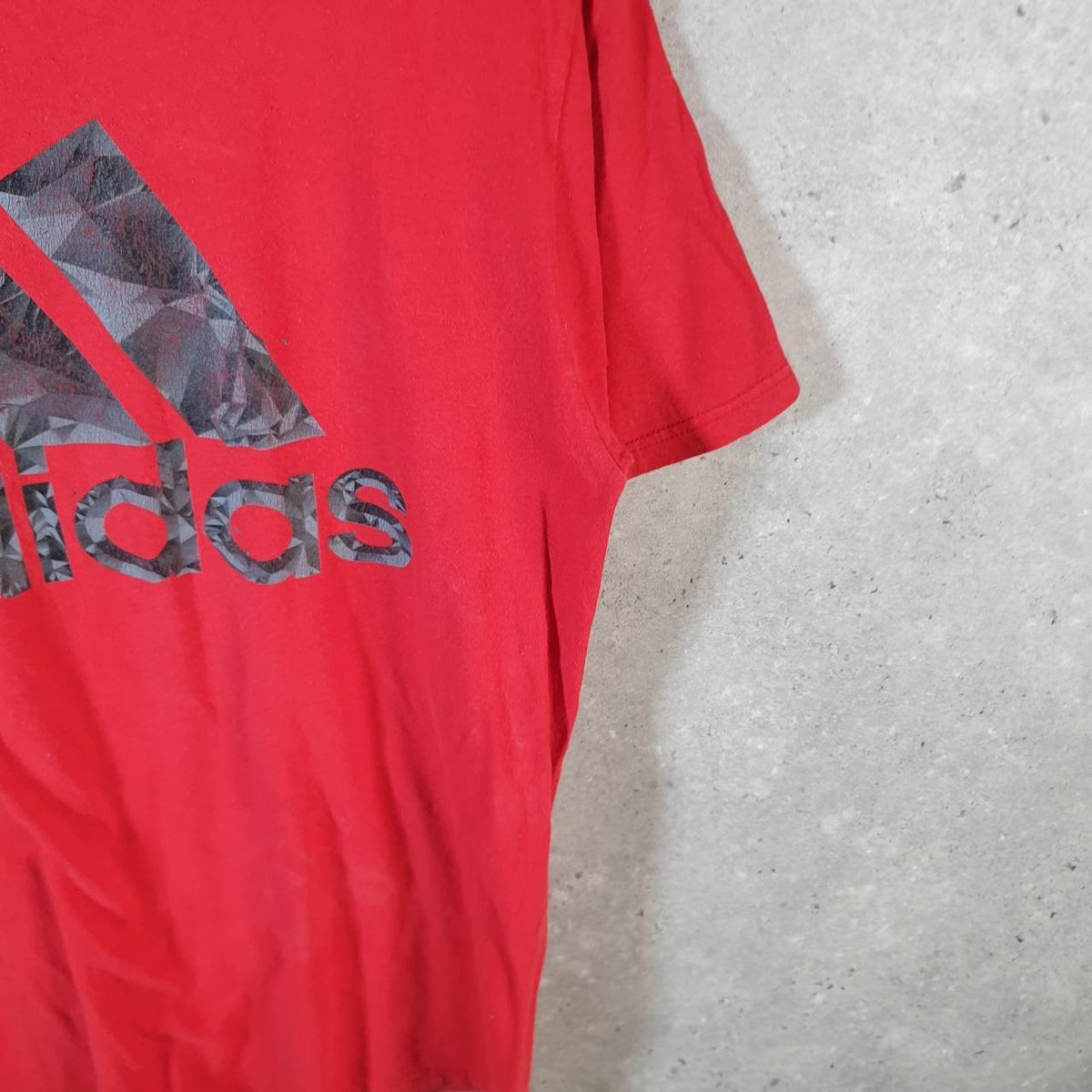 Vintage Adidas Go To Tee T Shirt Mens Medium Red Three Stripes Logo Athletic