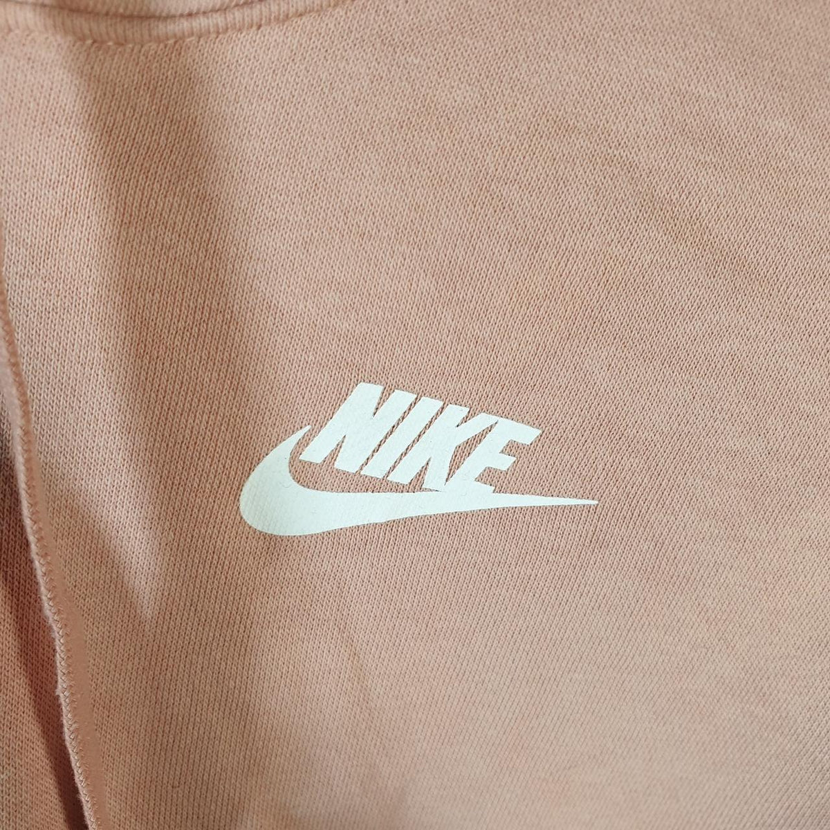 Vintage Nike Club Hoodie Womens XS Pink Swoosh Y2K Pullover Sweatshirt Logo