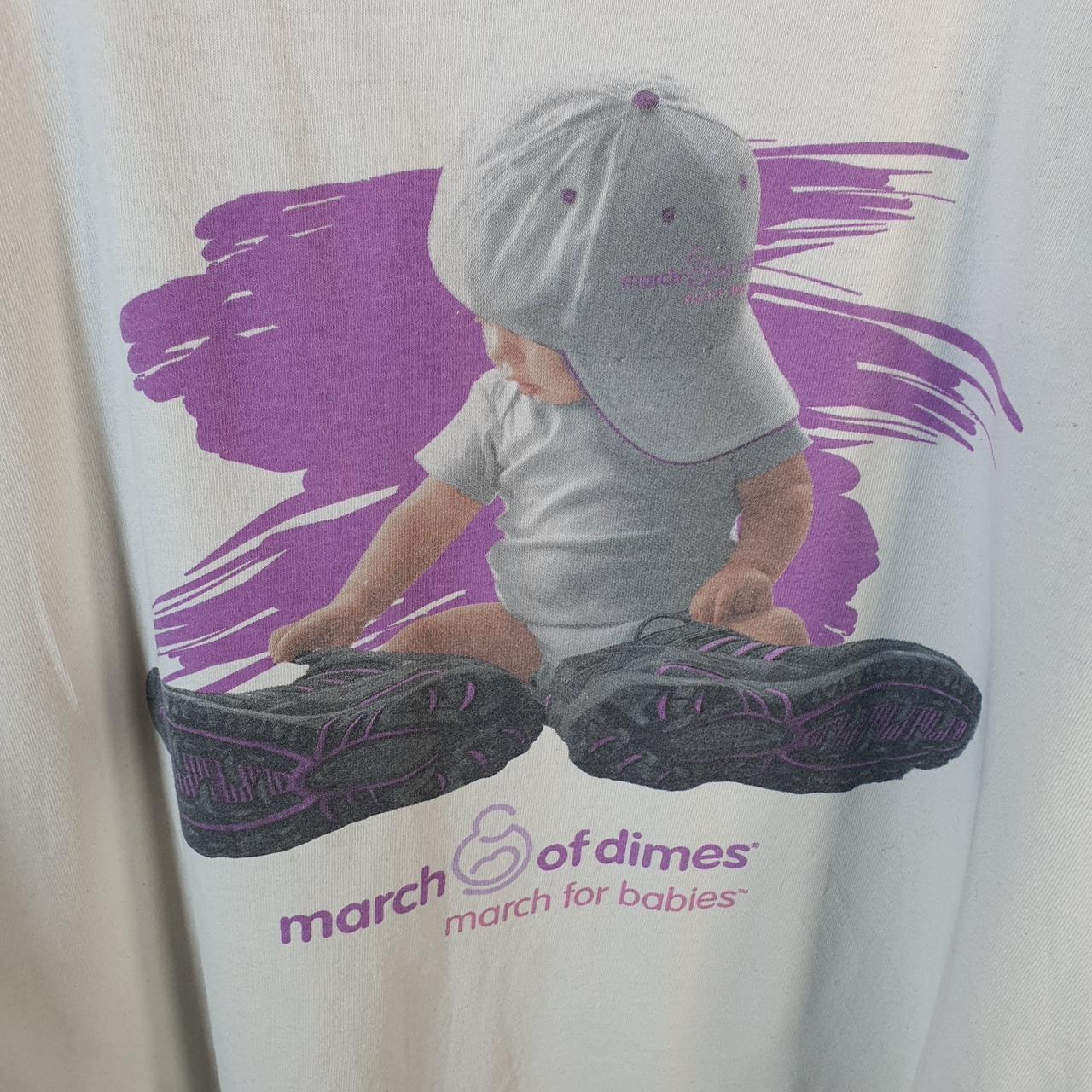 Vintage Alore March For Dimes Babies 90s USA Single Stitch T Shirt Men’s Large White