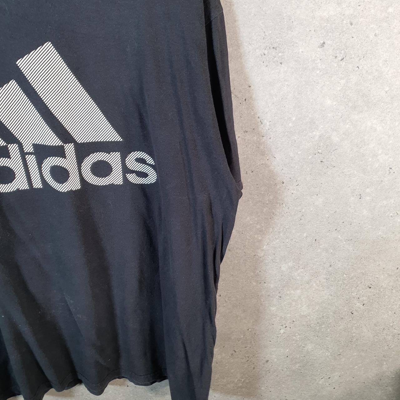 Vintage Adidas Go Tee T Shirt Men’s XL Black Three Stripes Logo Athletic