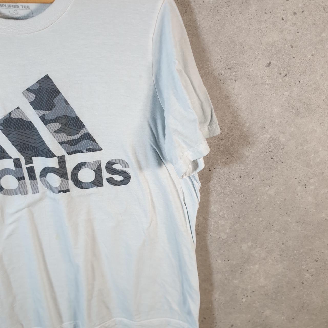 Vintage Adidas Amplifier T Shirt Shirt Men’s Large White Three Stripes Logo Athletic