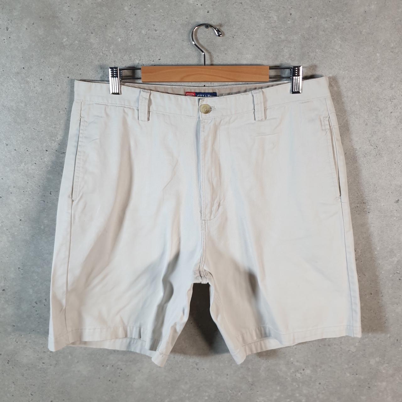 Vintage Chaps Ralph Lauren Chino Shorts Jorts Cargo Men’s W36 Beige Baggy Cotton A4291