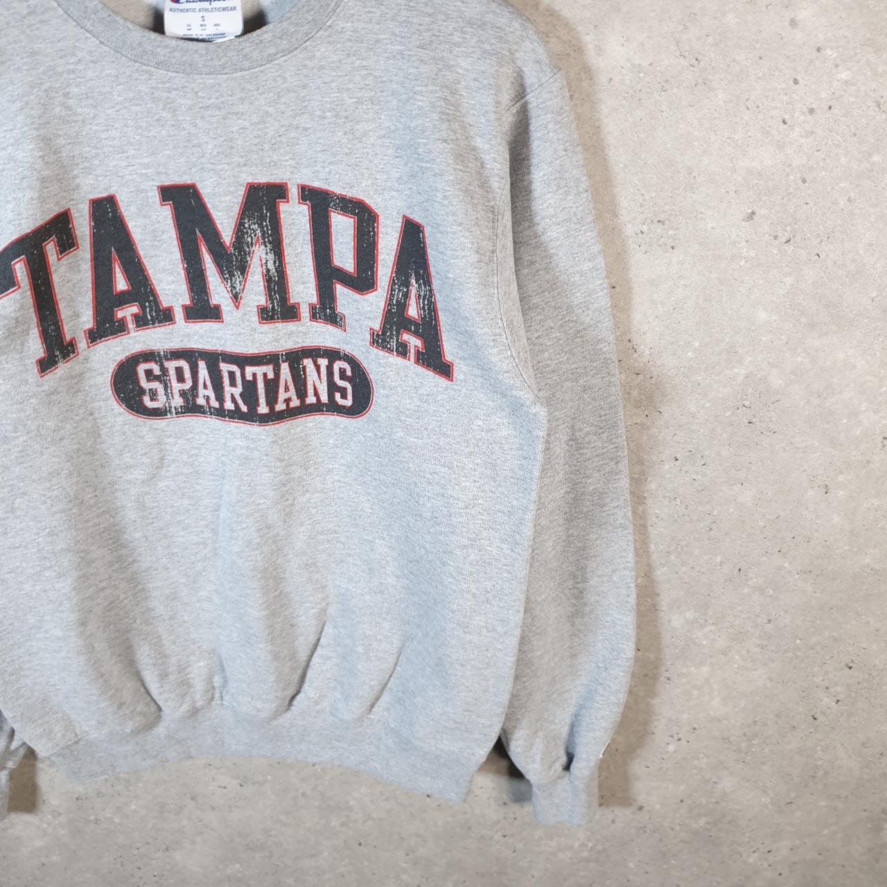 Vintage Champion Tampa Spartans Sweatshirt Men’s S Grey USA Pullover Spellout