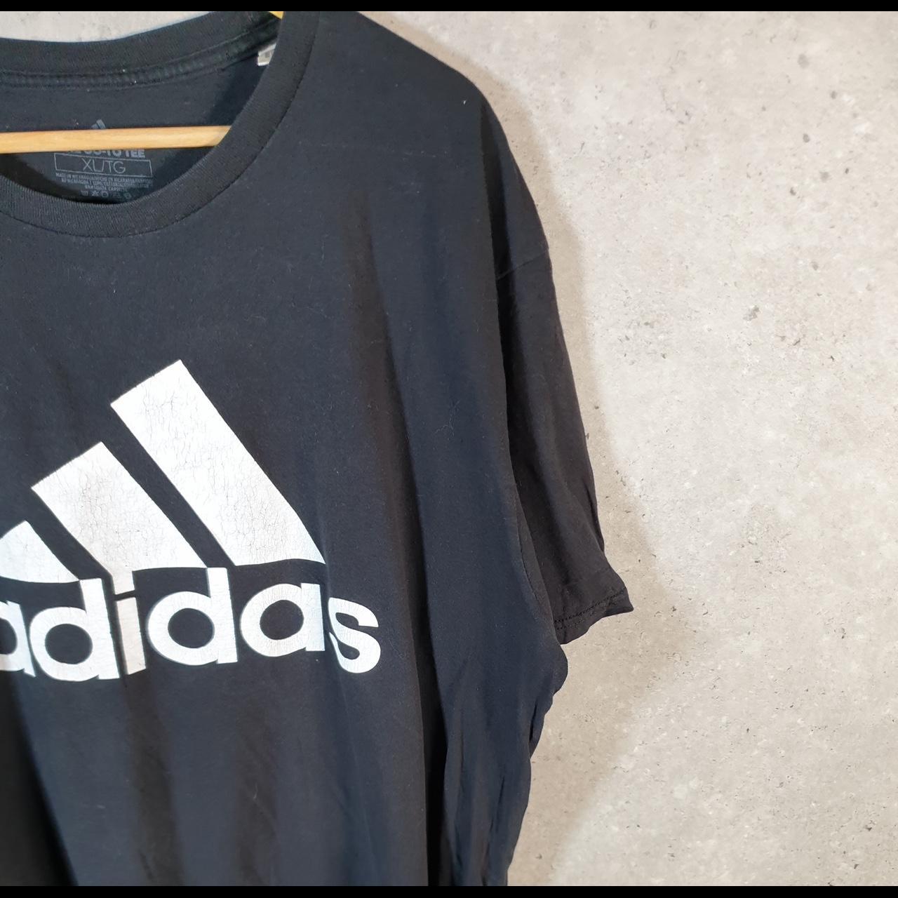 Vintage Adidas Go To Tee T Shirt Men’s XL Black Three Stripes Logo Athletic