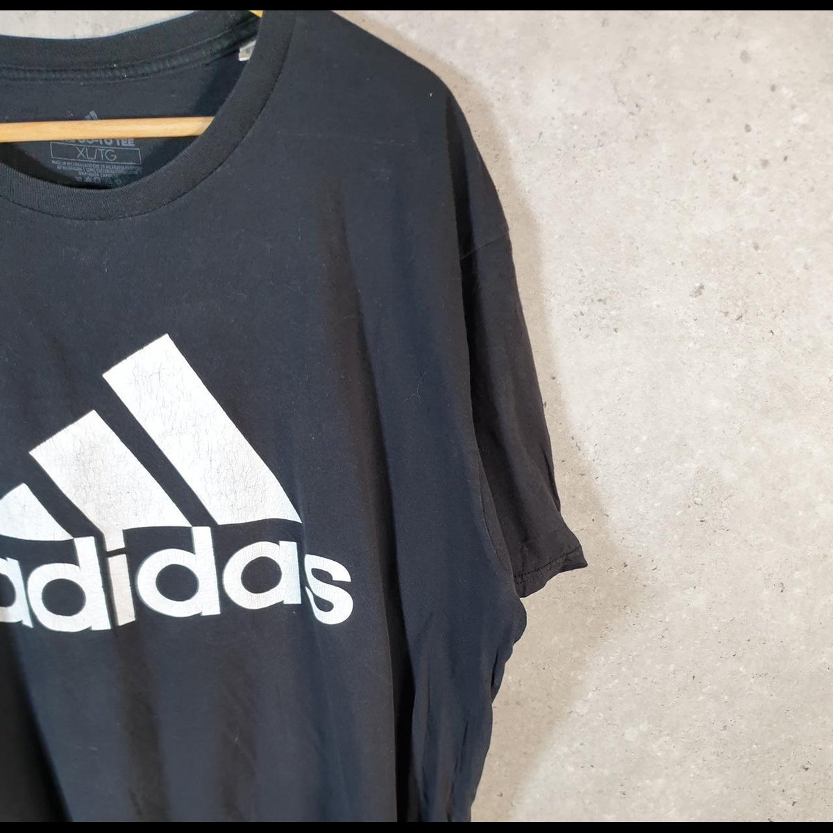 Vintage Adidas Go To Tee T Shirt Men’s XL Black Three Stripes Logo Athletic