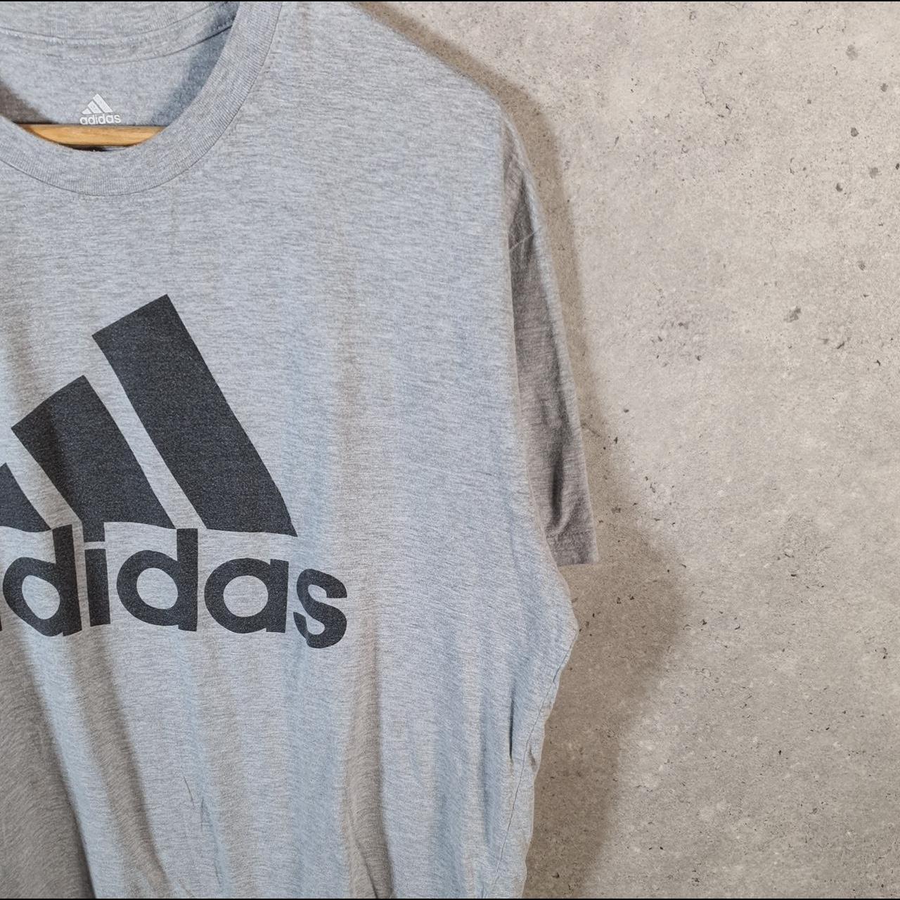 Vintage Adidas Golf T Shirt Men’s XL Grey Three Stripes Logo Athletic