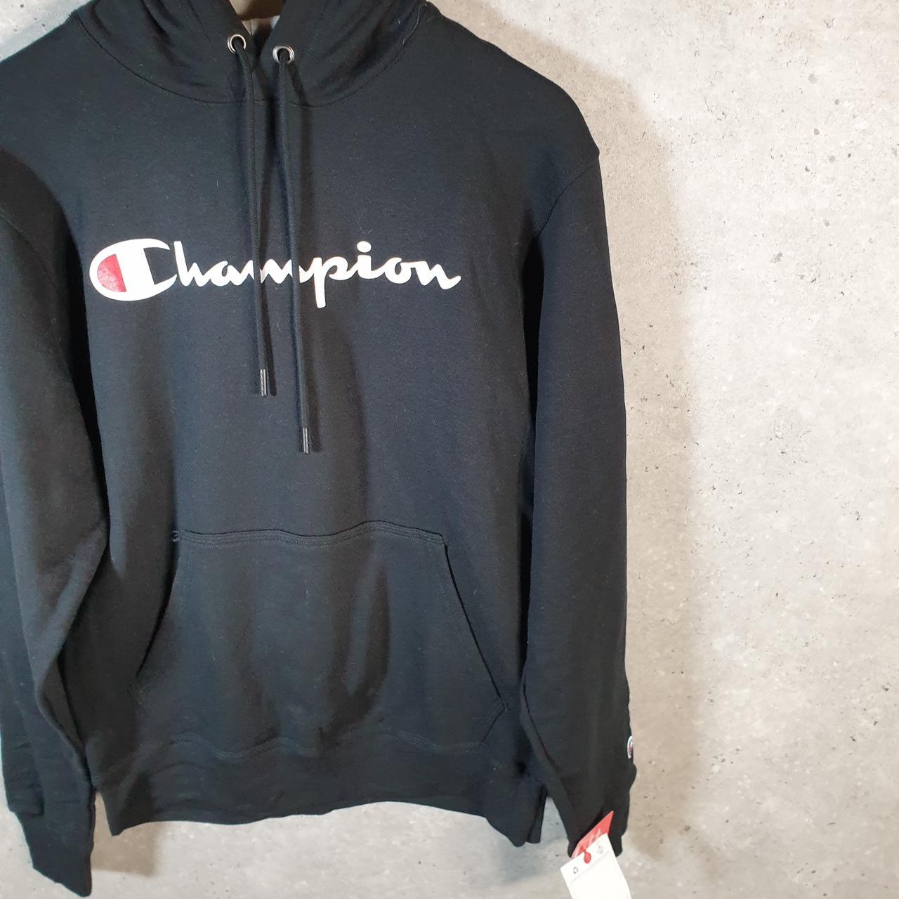 Vintage Champion Hoodie Men’s Small Black Brand New Pullover