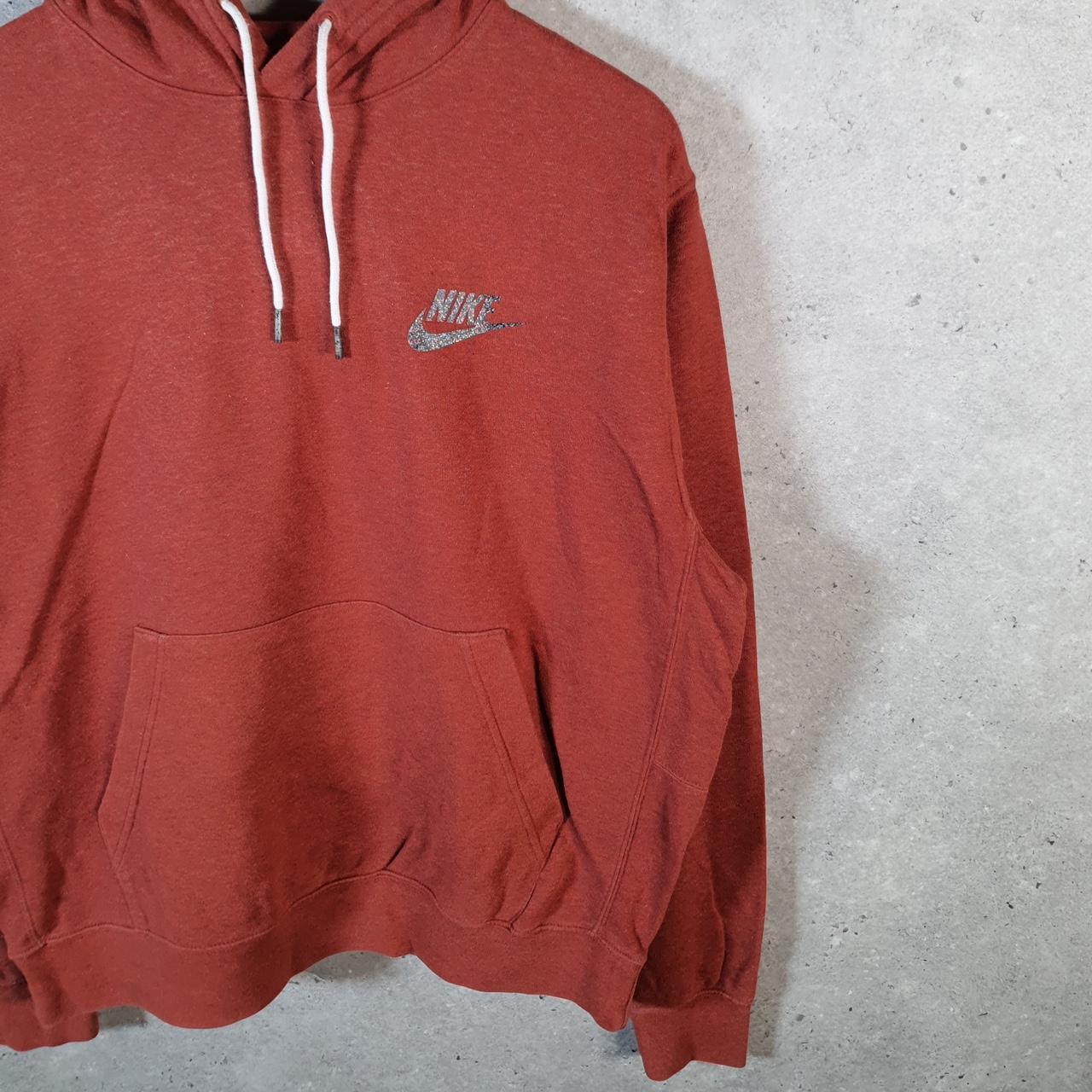 Vintage Nike Club Hoodie Men’s Medium Orange Swoosh Y2K Pullover Logo