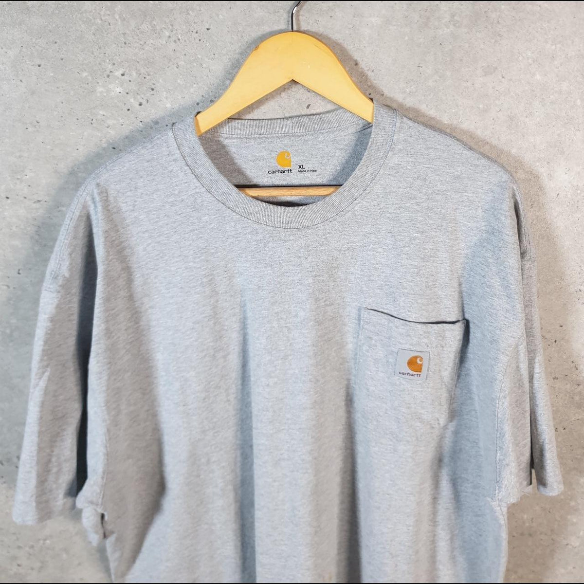 Vintage Carhartt Pocket T Shirt Men’s XL Grey Workwear Chore Utility Relaxed Fit C9347