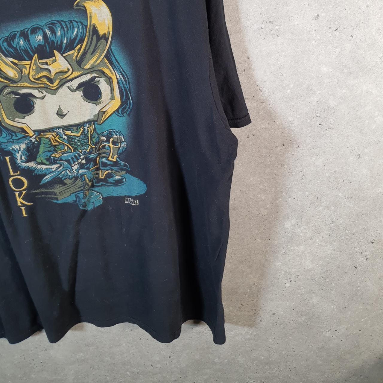 Vintage Marvel Loki T Shirt Men’s XL Black Spellout Graphic