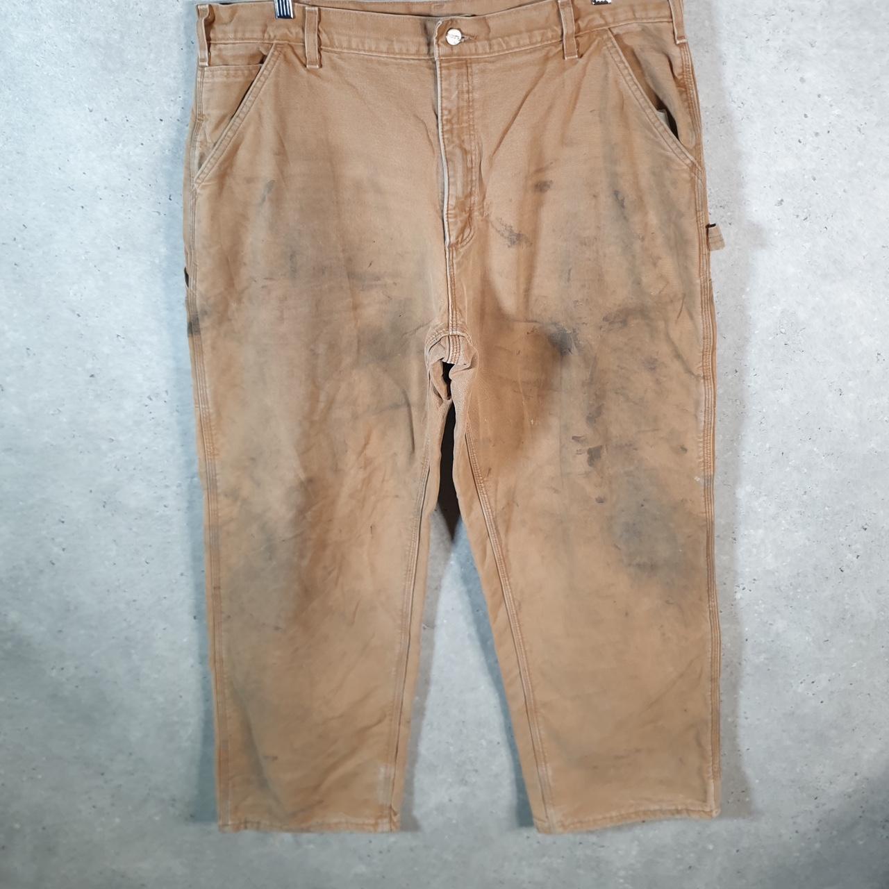 Vintage Carhartt Carpenter Trousers Mens W40 L30 Brown Dungaree Fit Workwear USA