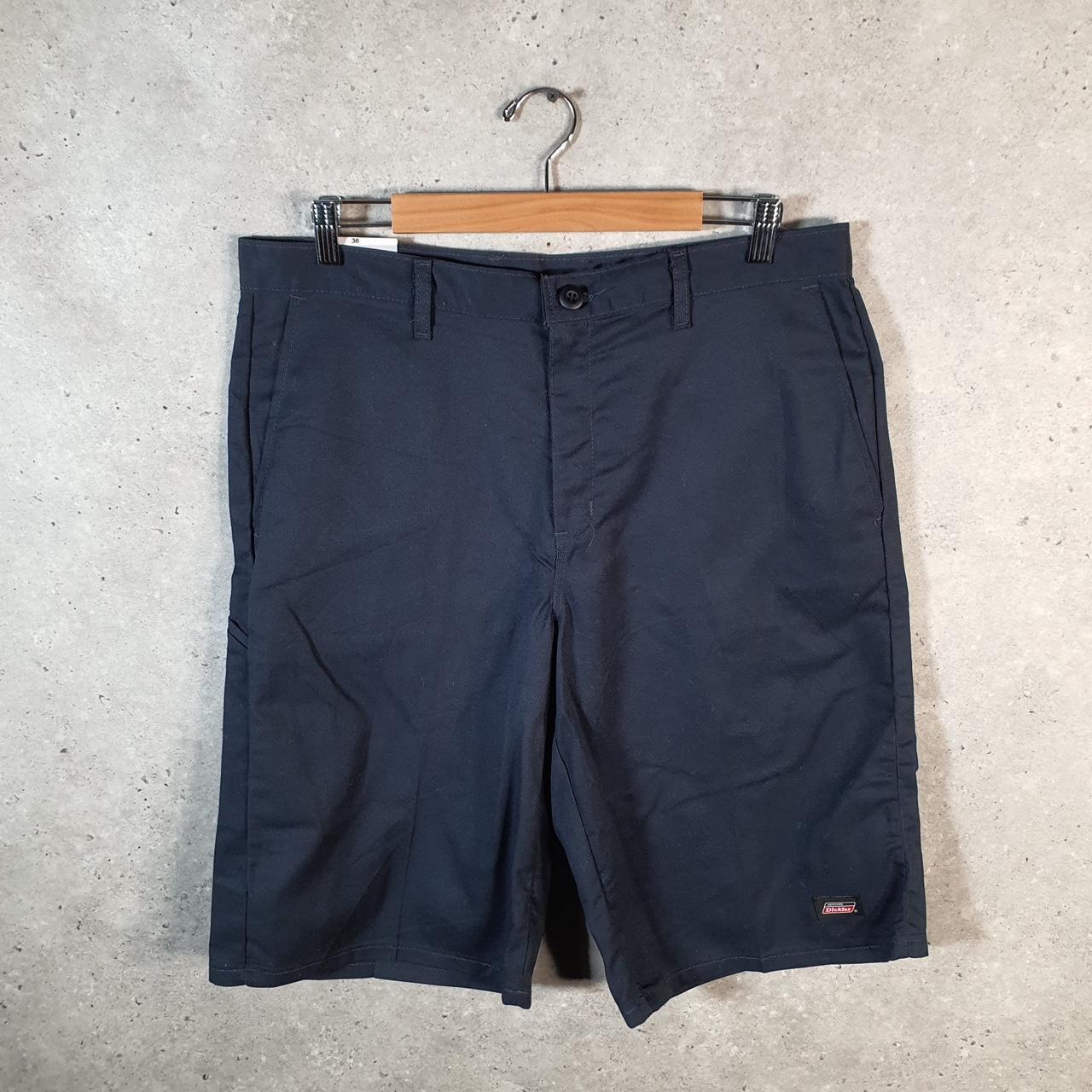 Vintage Dickies Baggy Chino Shorts Jorts Cargo Mens W36 Navy Blue Loose Fit