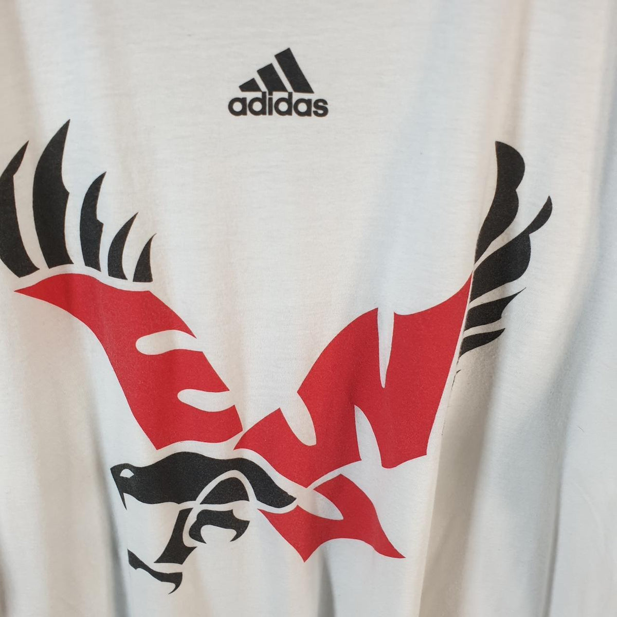 Vintage Adidas Go To Performance Tee T Shirt Men’s 2XL White Three Stripes Athletic