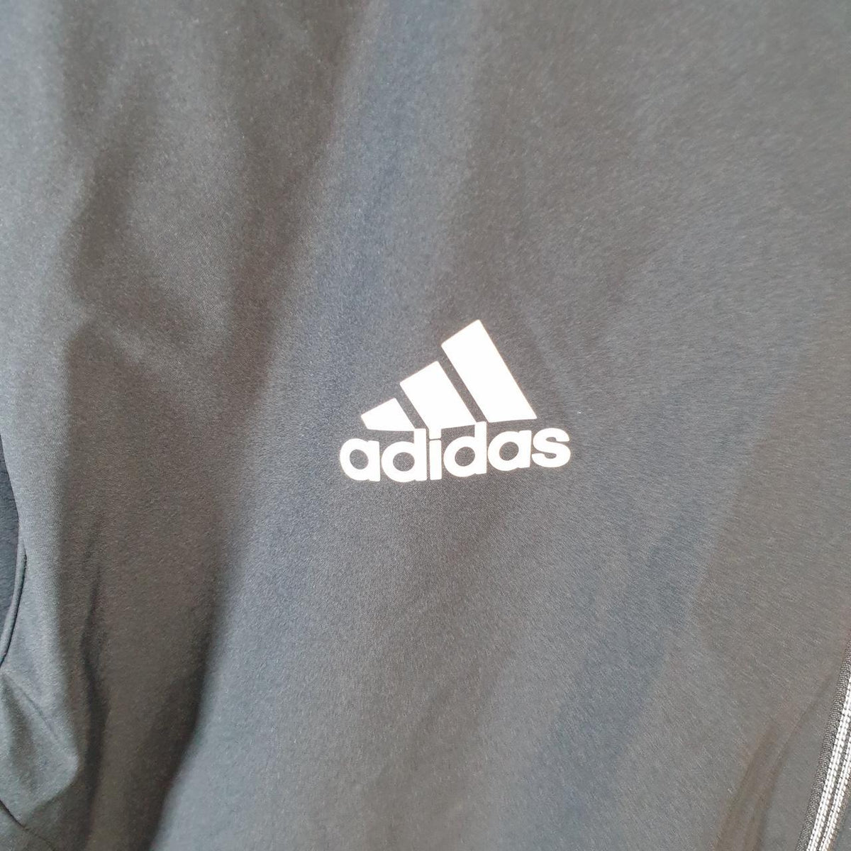 Vintage Adidas Windbreaker Track Jacket Mens XL Black USA Three Stripes Full Zip