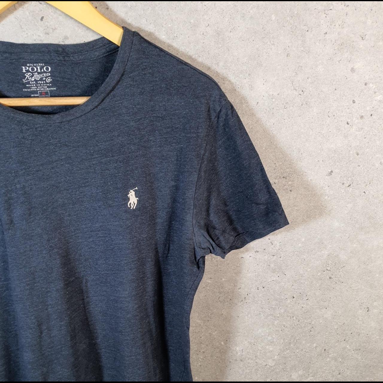 Vintage Ralph Lauren Polo T Shirt Men’s Small Blue Embroidered Custom Fit Pony