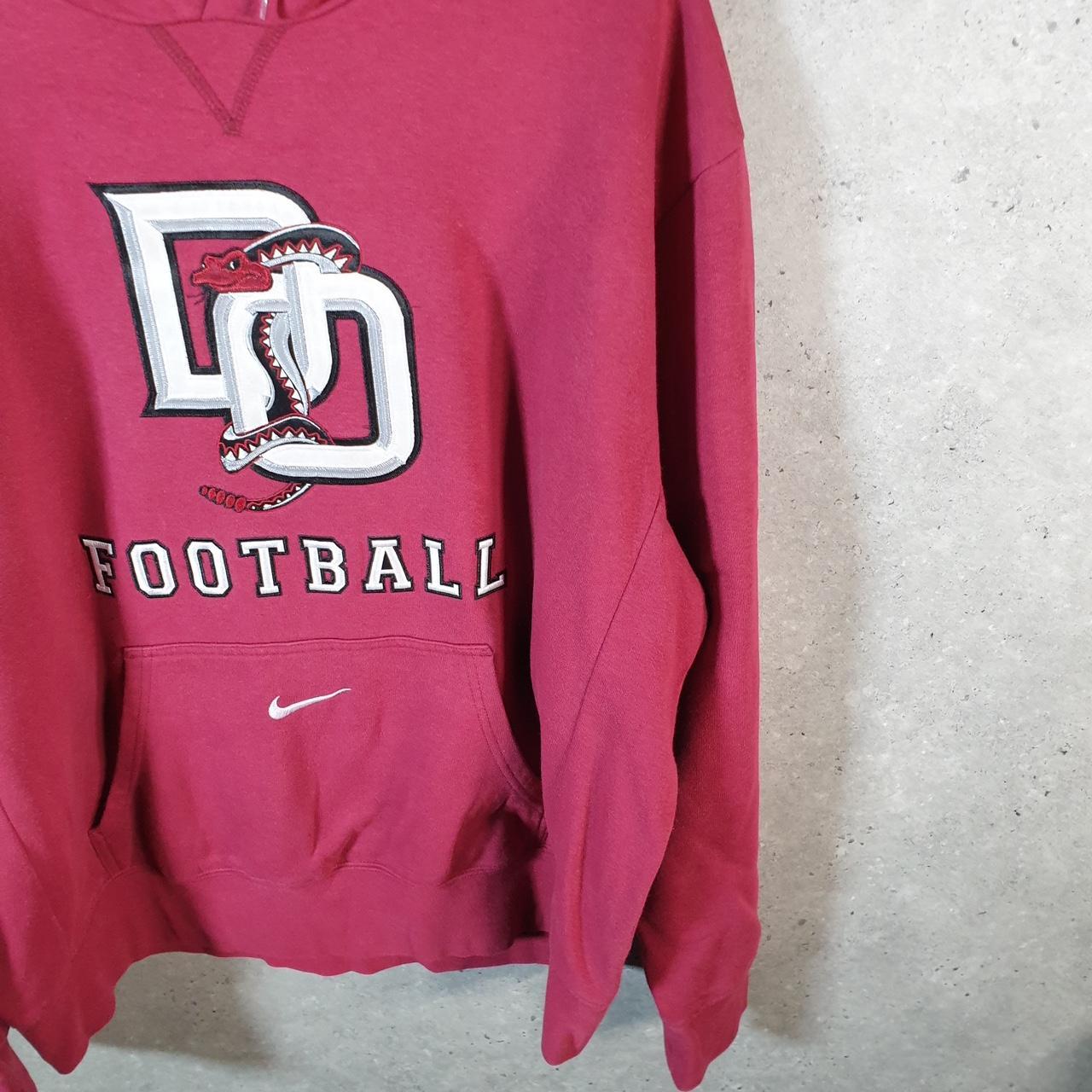 Vintage Nike Centre Swoosh Embroidered Hoodie Men’s 2XL Red Swoosh Y2K Pullover