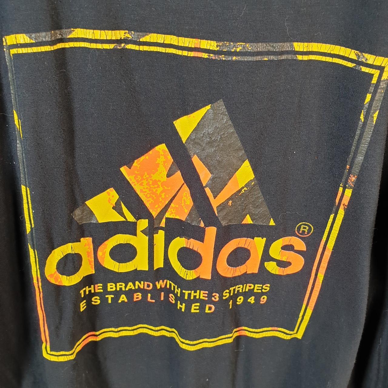 Vintage Adidas Go To Performance Tee T Shirt Men’s XL Black Three Stripes Logo Athletic