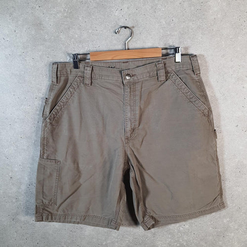 Vintage Carhartt Baggy Carpenter Shorts Jorts Cargo Men’s W38 Grey Loose Fit Workwear A4704