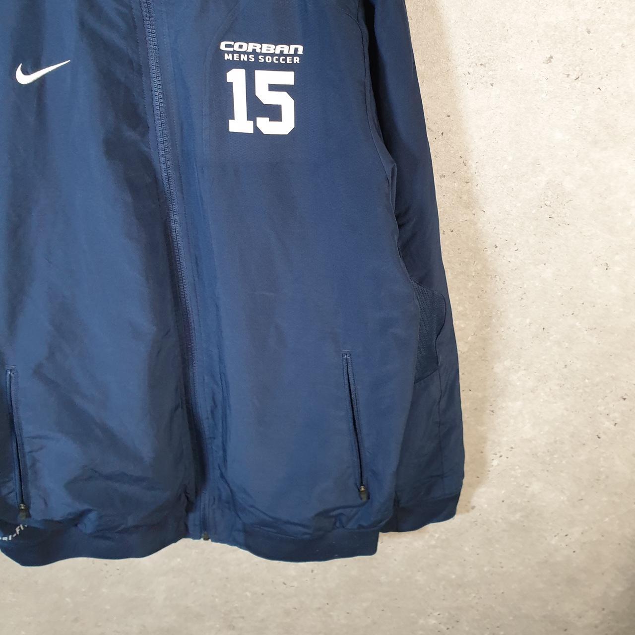 Vintage Nike Dri Fit Windbreaker Track Jacket Mens Large Blue USA Swoosh Full Zip