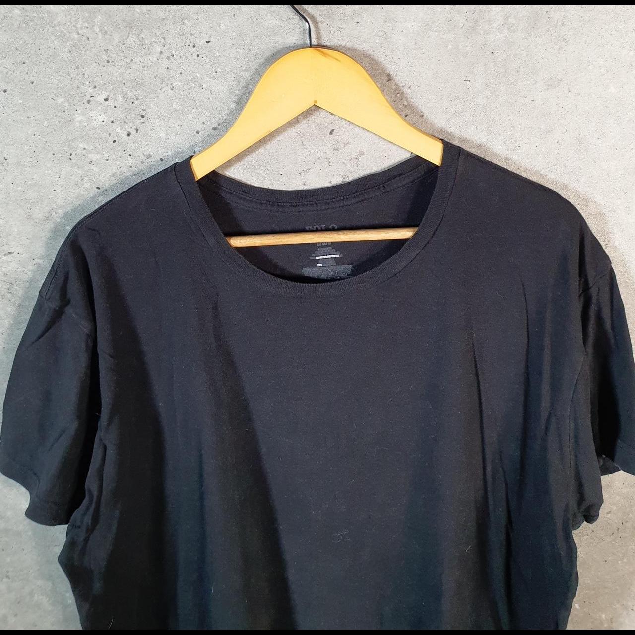 Vintage Ralph Lauren Polo Sport T Shirt Men’s Large Black Custom Fit Embroidered Pony C8644