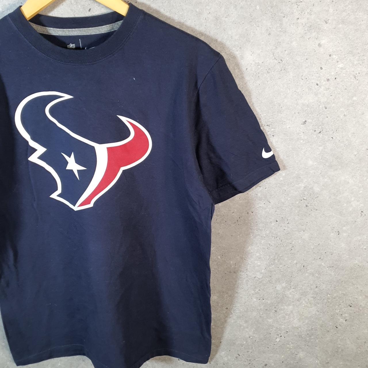 Vintage Nike NFL Houston Texans T Shirt Men’s Medium Navy Blue Logo Swoosh Athletic