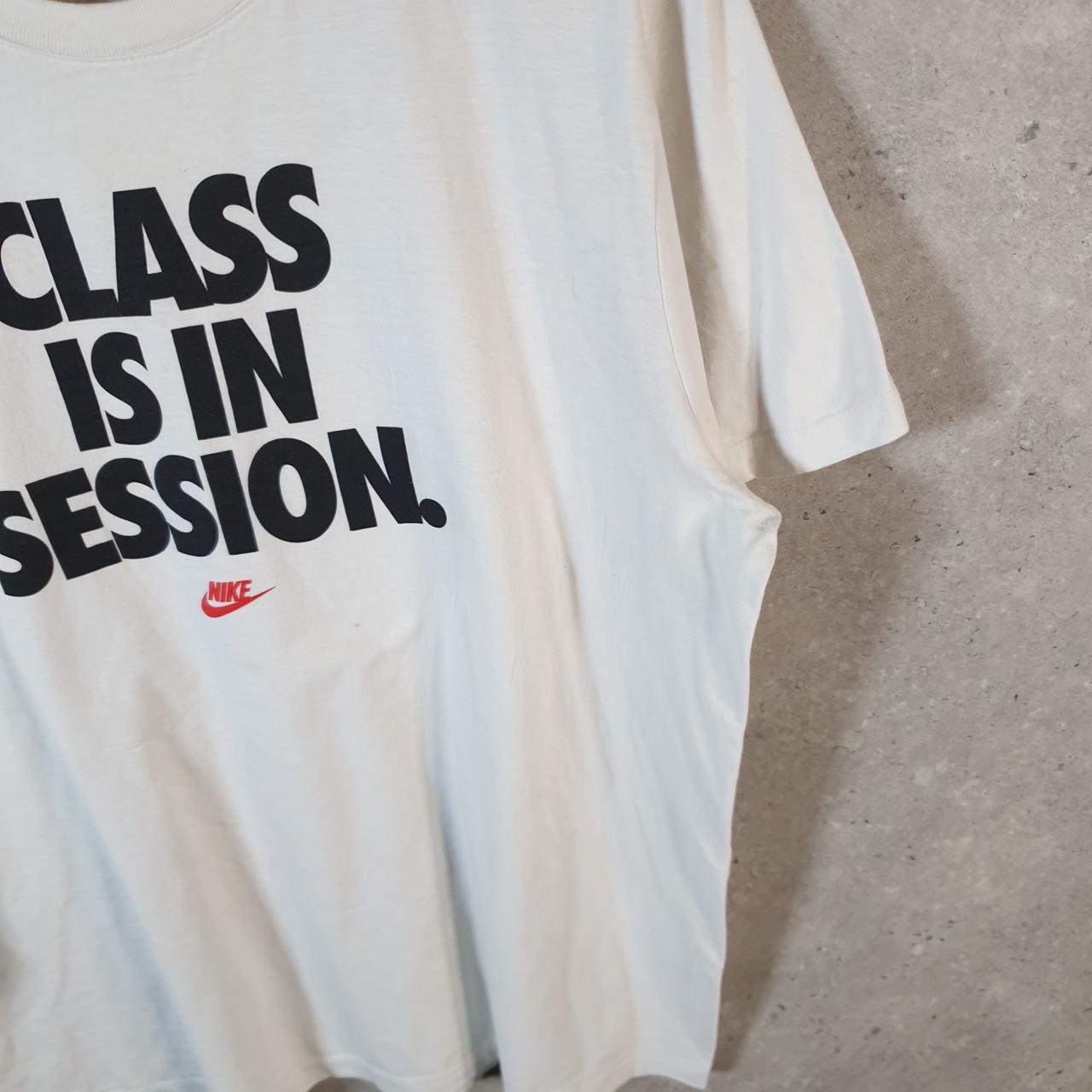 Vintage Nike Club Is In Session T Shirt Men’s XL White Logo Swoosh Athletic