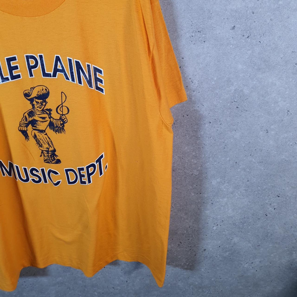 Vintage Screen Stars Belle Plaine Music Dept Single Stitch T Shirt Men’s XL Orange