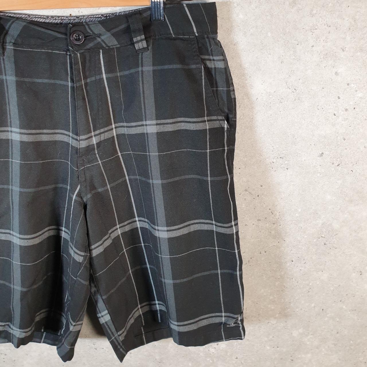 Vintage O’Neill Chino Shorts Jorts Cargo Men’s W32 Black Checkered Baggy Cotton