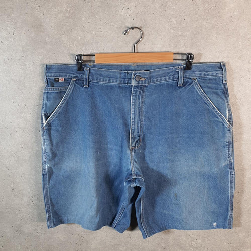Vintage Carhartt Baggy Carpenter Shorts Jorts Cargo Men’s W40 Blue Relaxed Fit Workwear Big Fish Vintage
