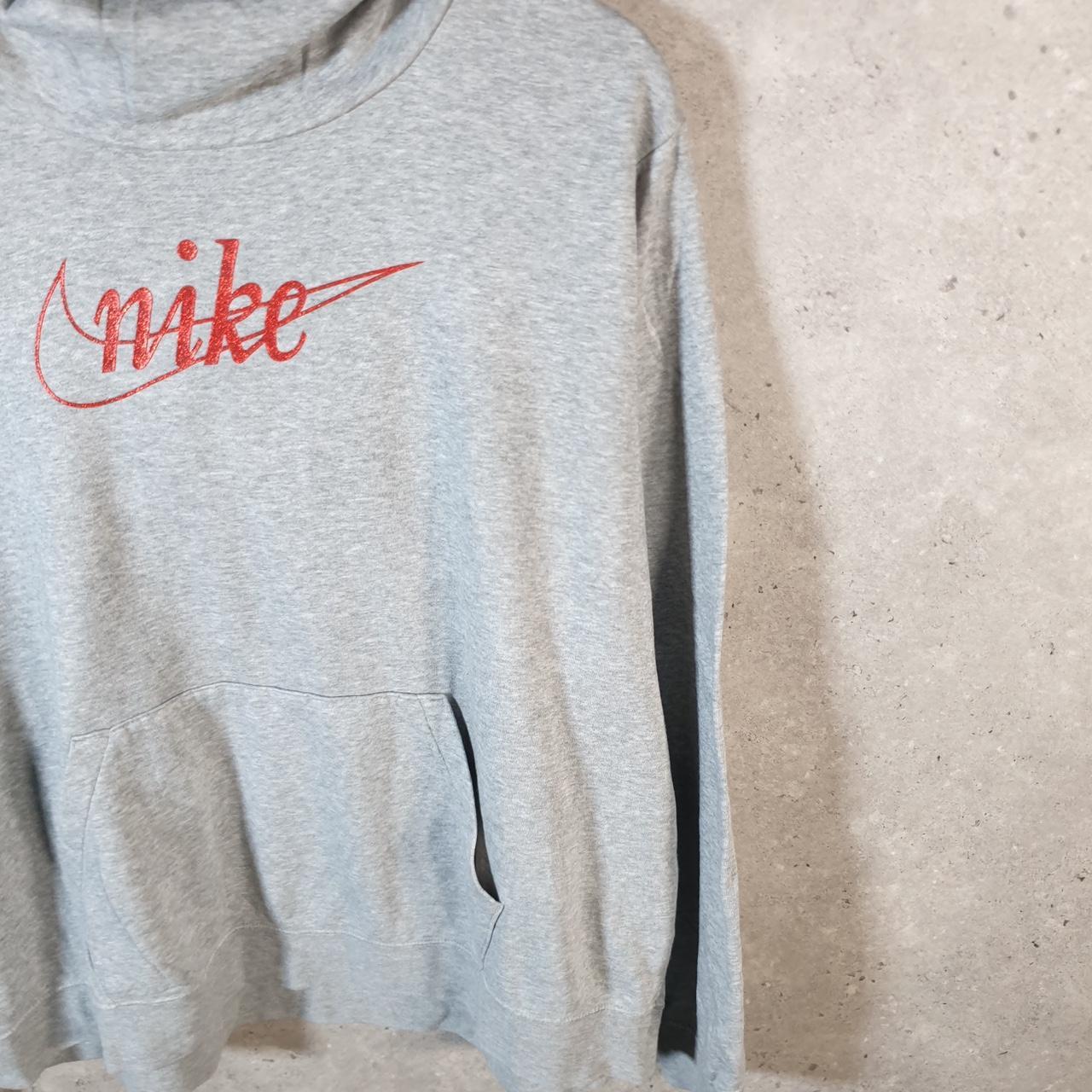 Vintage Nike Club Hoodie Womens XL Grey Swoosh Y2K Pullover