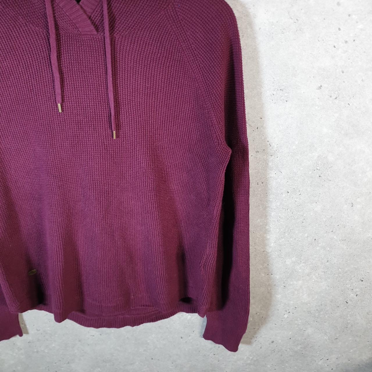 Vintage Ralph Lauren Polo Knit Sweater Womens Medium Burgundy Cotton Pullover