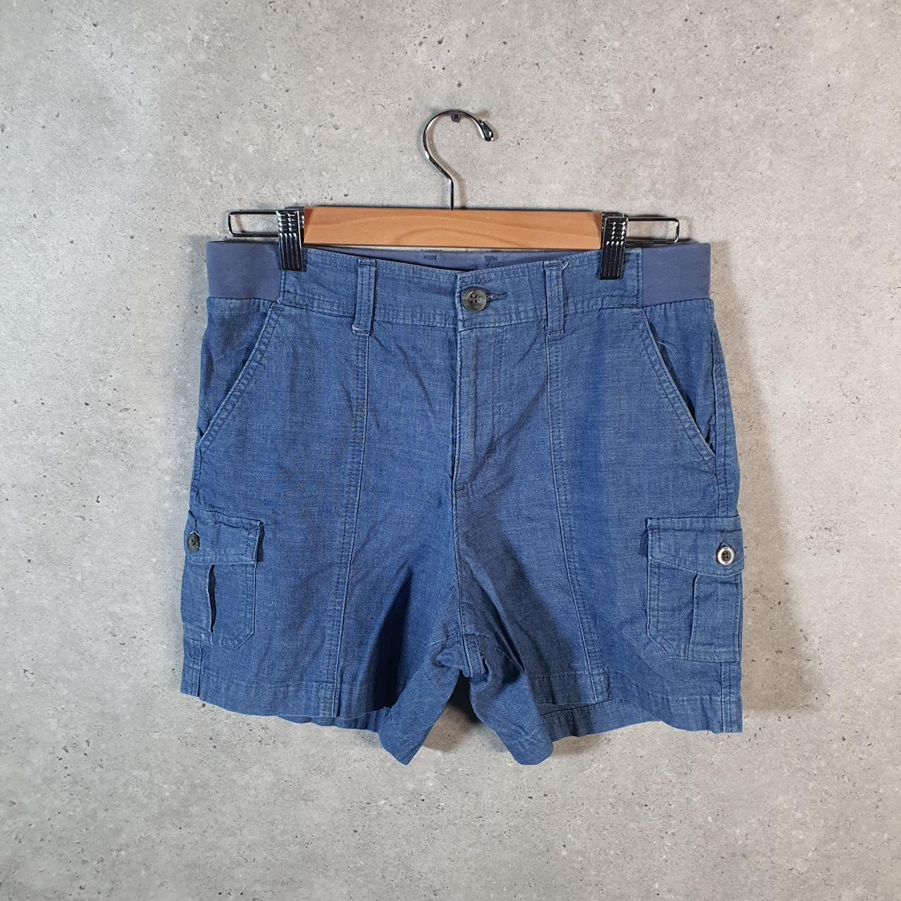 Vintage Lee Baggy Shorts Jorts Cargo Womens W30 Blue Relaxed Cargo