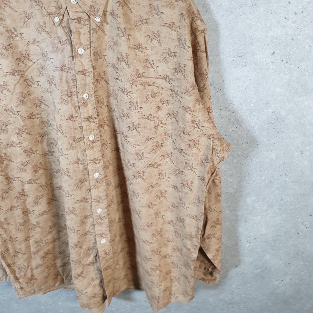 Vintage Ralph Lauren Button Down Shirt Men’s XL Brown Cotton