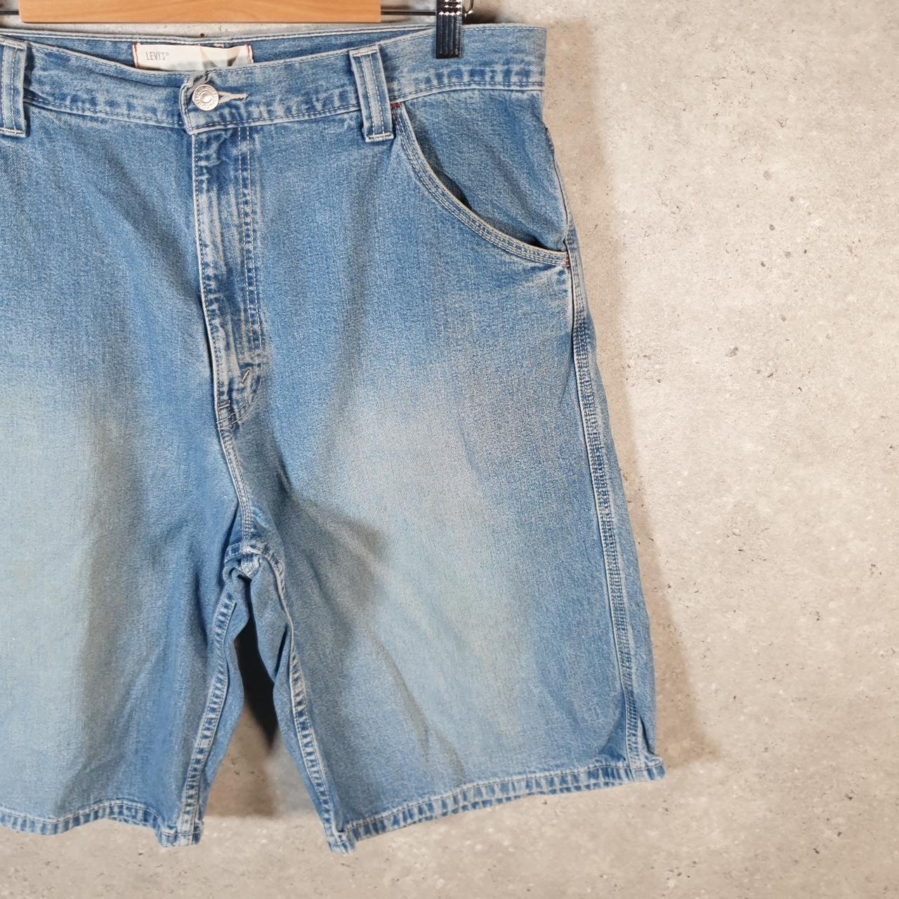 Vintage Levi’s Baggy Shorts Jorts Cargo Mens W36 Blue Relaxed Denim