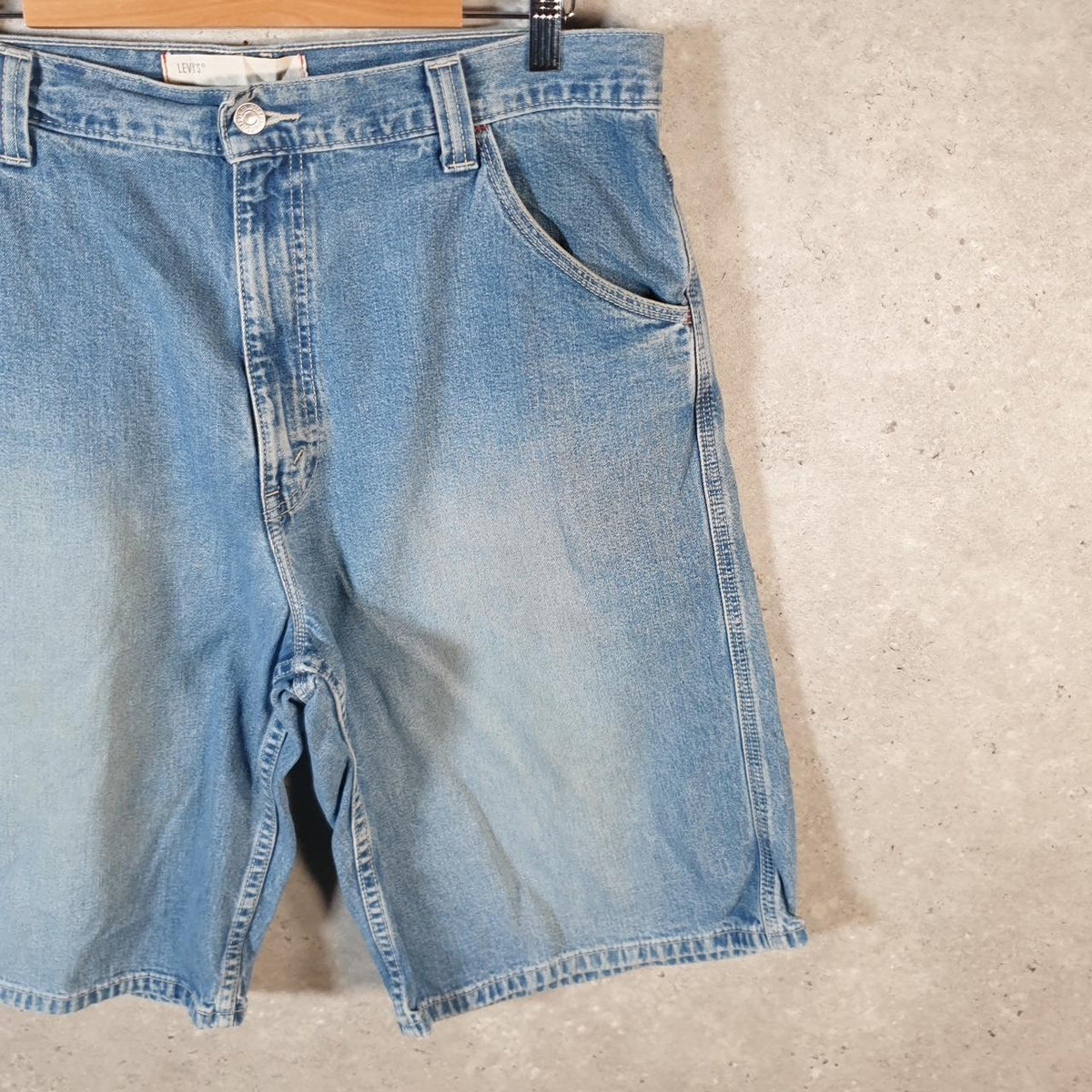 Vintage Levi’s Baggy Shorts Jorts Cargo Mens W36 Blue Relaxed Denim
