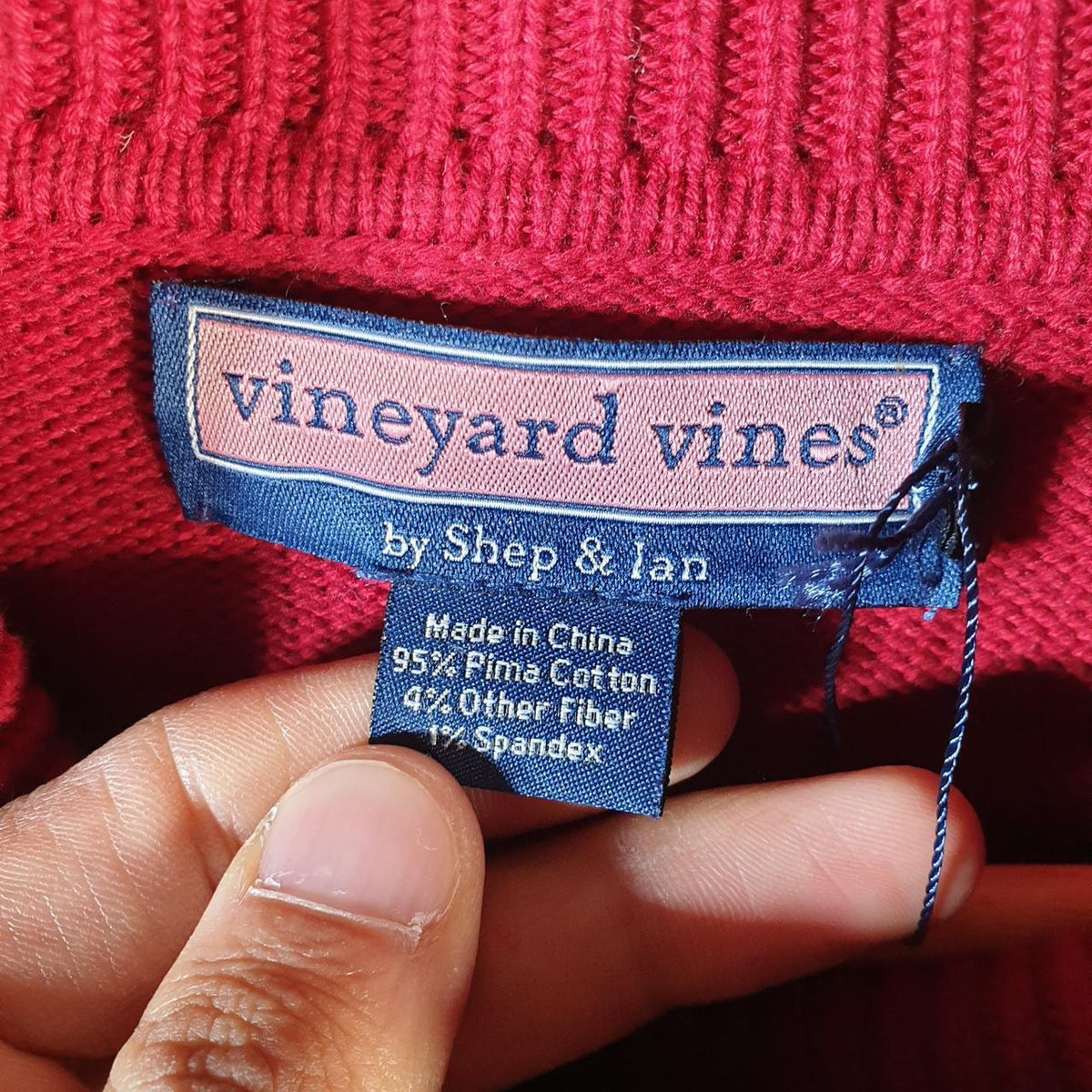 Vintage Vineyard Vines Knit Sweater Men’s XL Red Y2K Pullover Casual