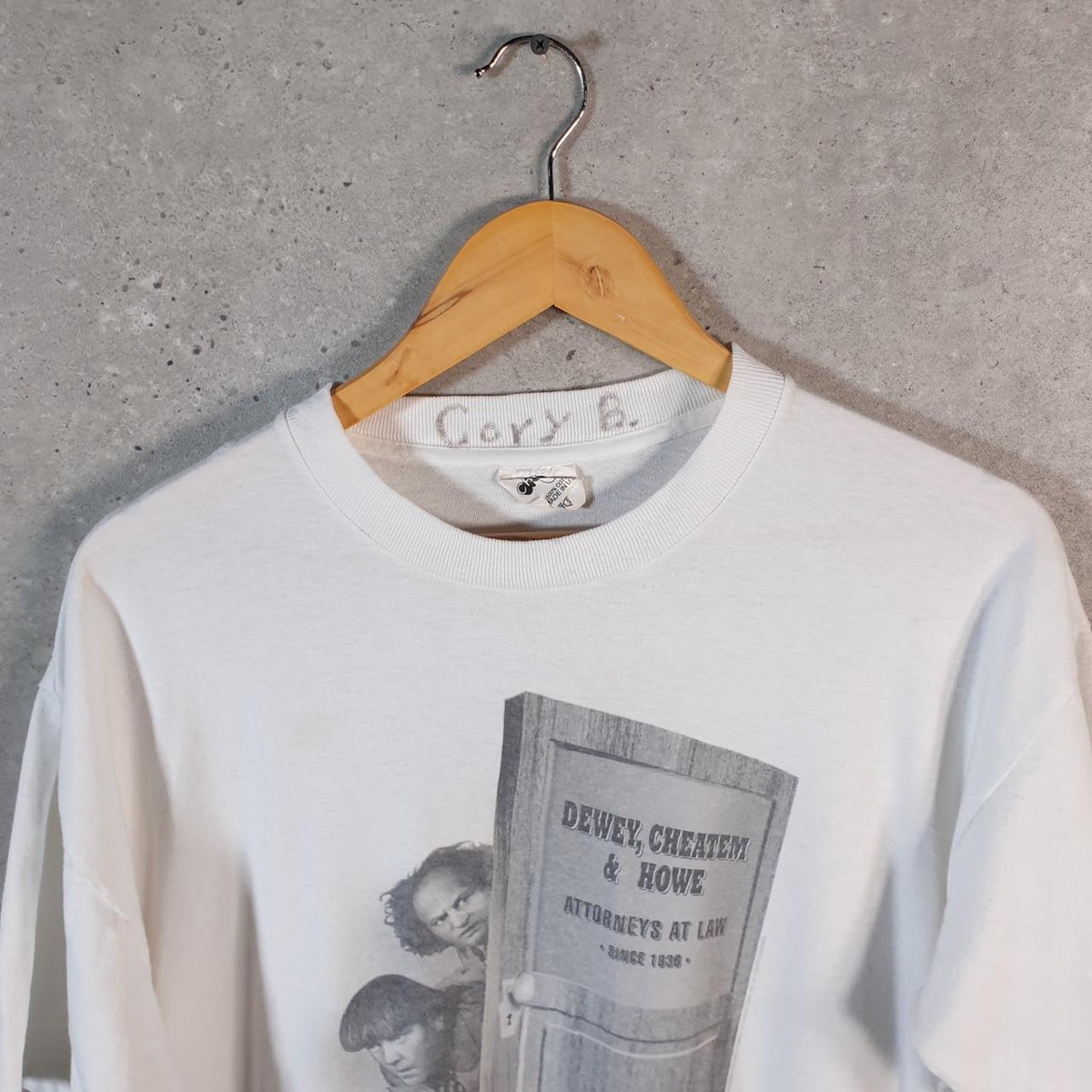 Vintage Cronies Dewey Cheatem How Law Attorneys 90s Single Stitch T Shirt Men’s Large White