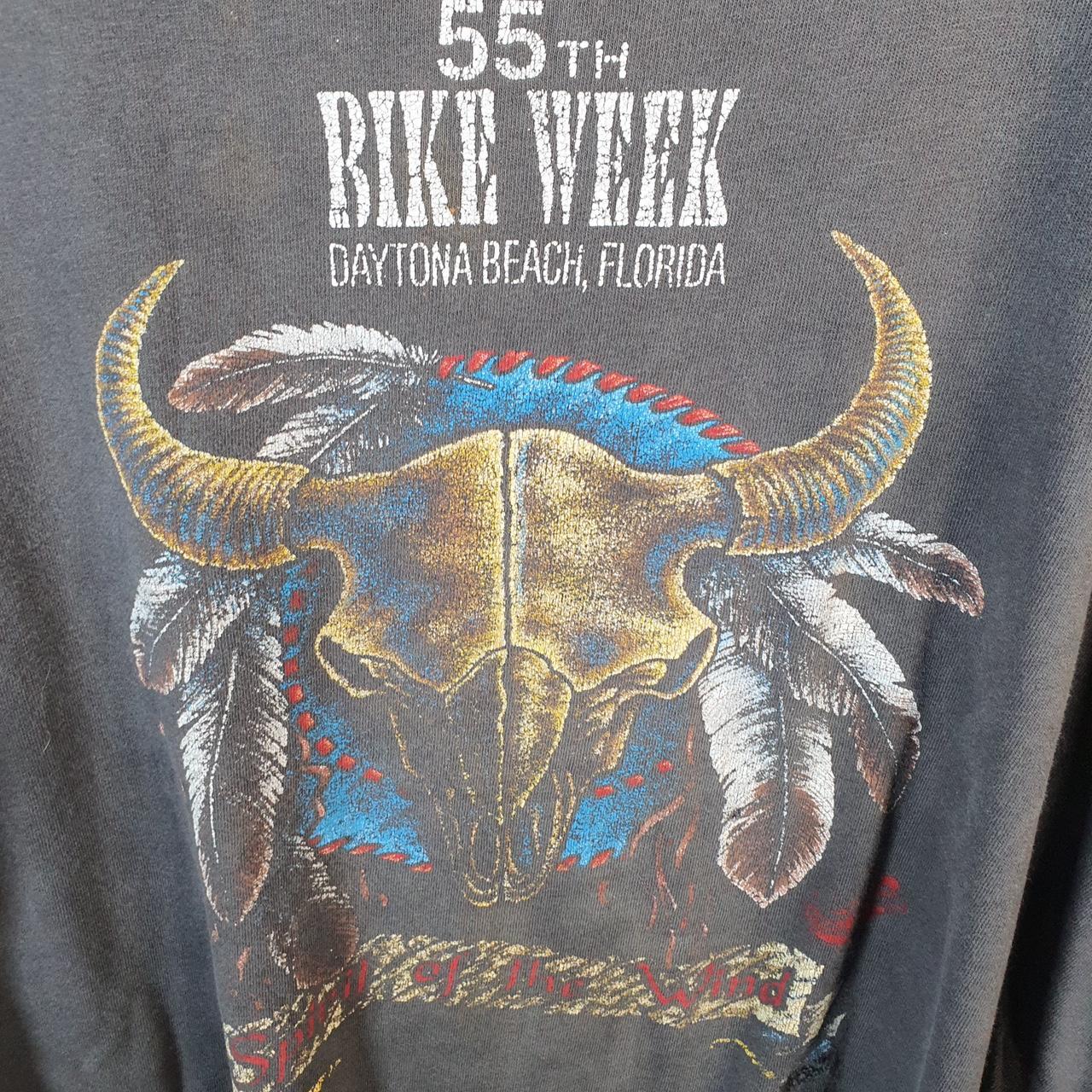 Vintage 55th Bike Week Daytona Beach Florida 90s USA Single Stitch T Shirt Men’s 2XL Grey