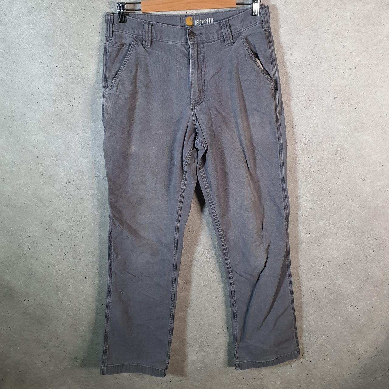 Vintage Carhartt Carpenter Trousers Mens W32 L32 Grey Relaxed Fit Workwear USA